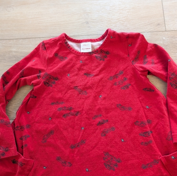 Hanna Andersson Swinh Car Dress 5 Red A Line Pockets - Picture 4 of 5